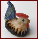 HAAN011 Tiny Ceramic Chicken Ornament