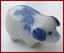 HAK024 White-Blue Piggy Bank