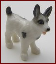 HAK566B Tiny Ceramic Standing Dog Ornament