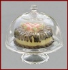 HA13032 Glass Cake Stand with Dome