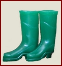 G080G Pair of Green Rubber Wellington Boots