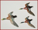HAK749 Set of Three Flying Ducks - Dolls House Miniature Accessories