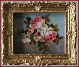 P 007 A Gold Framed Picture of Roses