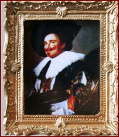 P016 A Gold Framed Picture of the Laughing Cavalier