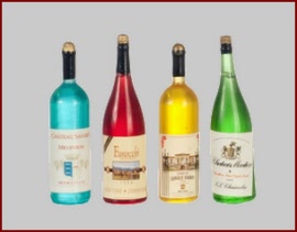 PA101 Set of 4 Miniature Wine Bottles