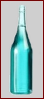 PA104 Blue Wine Bottle