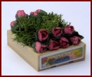 SA090 Small Crate of Dark Pink Roses