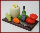 SA172 Cheeses & Wine on Walnut Board